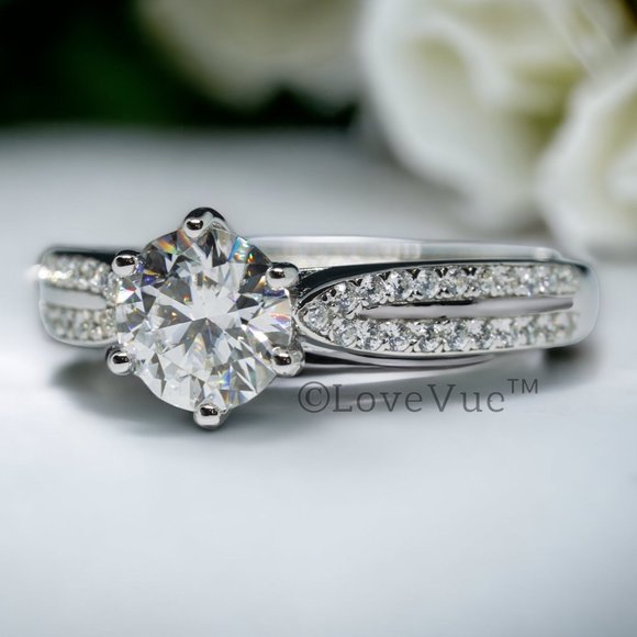 Certified 1ct. t.w. Diamond Solitaire Engagement Wedding Ring - Picture 3 of 15